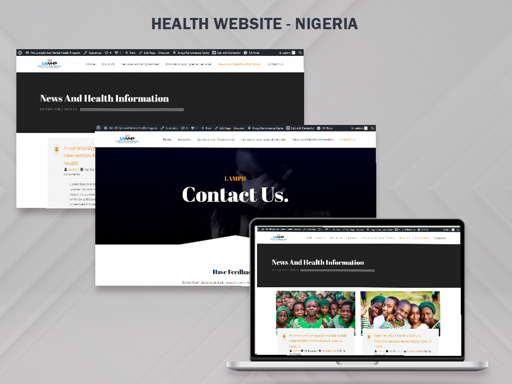 Health website concept for Nigeria